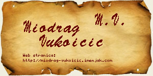 Miodrag Vukoičić vizit kartica